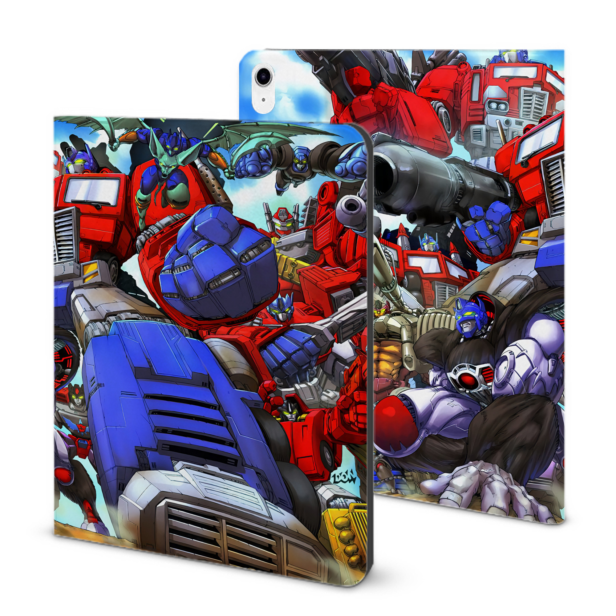（画像用） Transformers トランスフォーマー IPad ケース ブック型 PUレザー TPU 耐衝撃 軽量 薄型 ペン収納なし 全面保護 IPad 各モデル対応